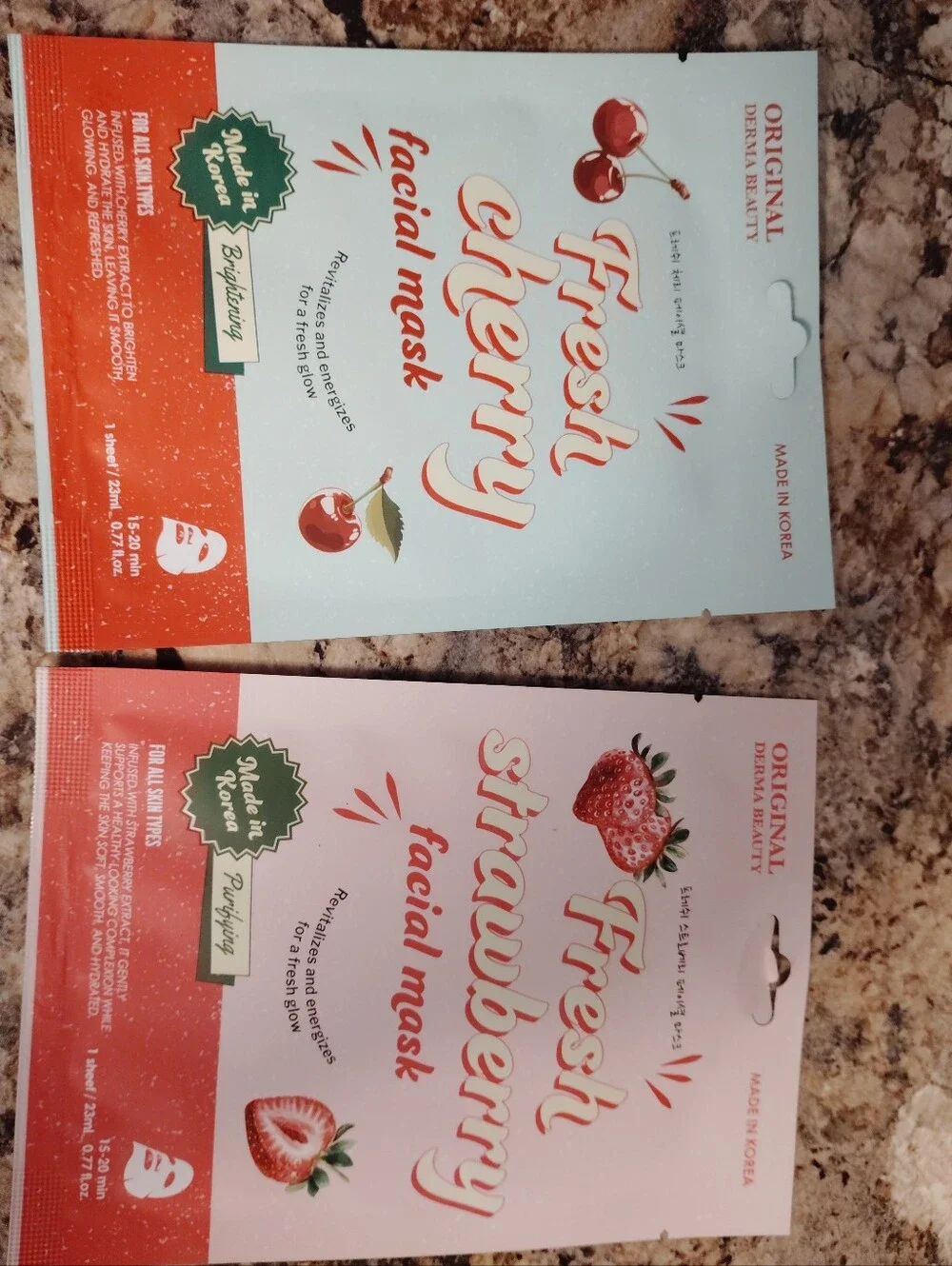 Derma beauty fresh cherry facial mask original derma beauty made in Korea